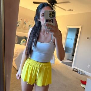 Yellow Flowy Shorts